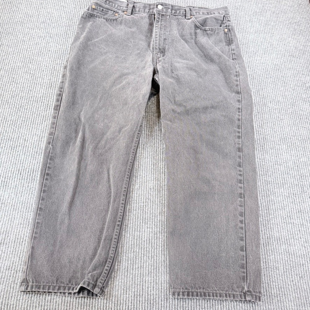 Levis 550 Relaxed Fit Jeans Mens 42x30 Faded Black Charcoal Denim 00550-0260‎